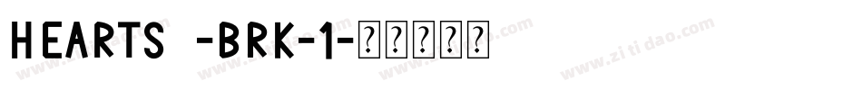 Hearts -BRK-1字体转换